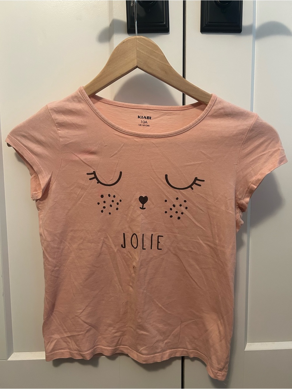 Kiabi Girls' Jolie Graphic Tee - Light Pink